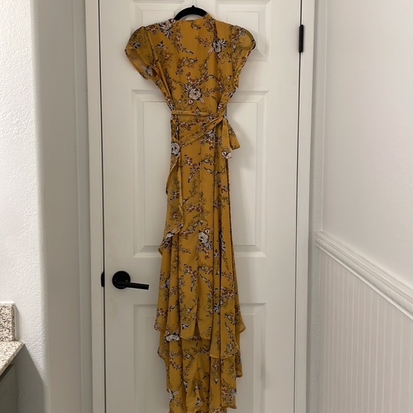 Mustard Maxi Wrap Dress - Picture 7 of 14